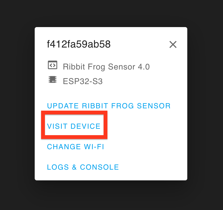 Visit Device Button